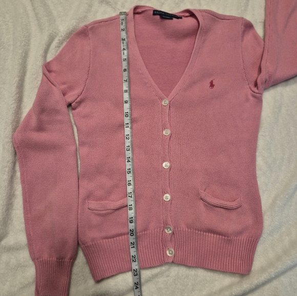 Ralph Lauren  Pink Cardigan Size M - Picture 7 of 8